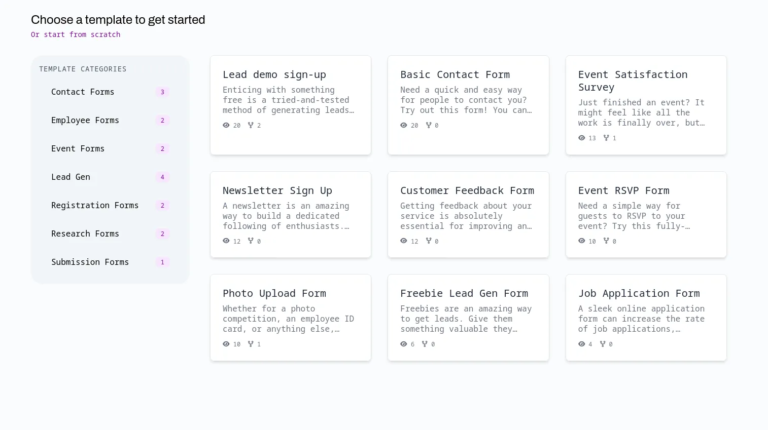 Modal with various settings to customise the font, scale, colour, and other design elements of the form. A live preview is shown on the right.